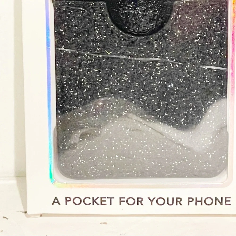 Koala Pouch Adhesive Mobile Cellphone Wallet Black Sparkle New NWT‎